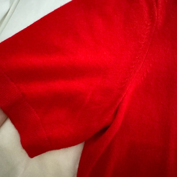 Tory Burch red top with sparkle collar - Picture 6 of 7